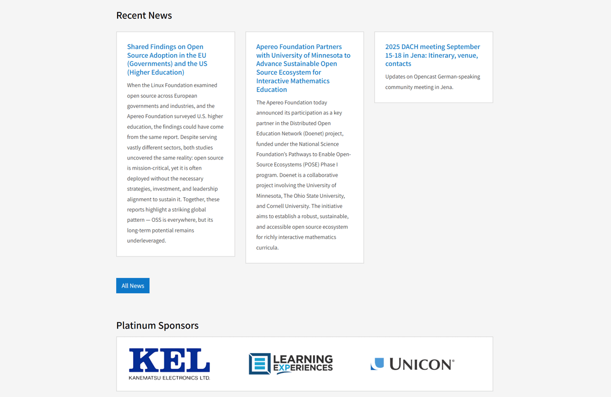Apereo Foundation screenshot 2