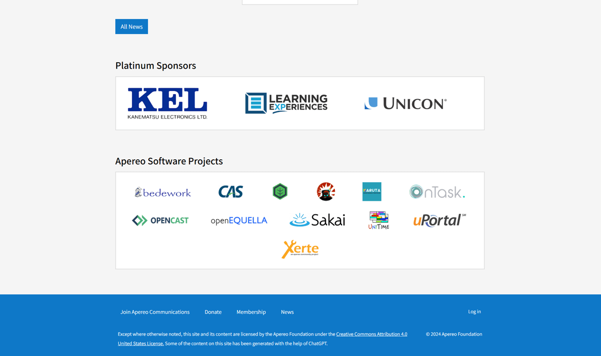 Apereo Foundation screenshot 3