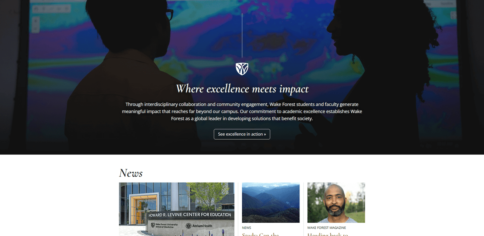 Wake Forest University screenshot 2